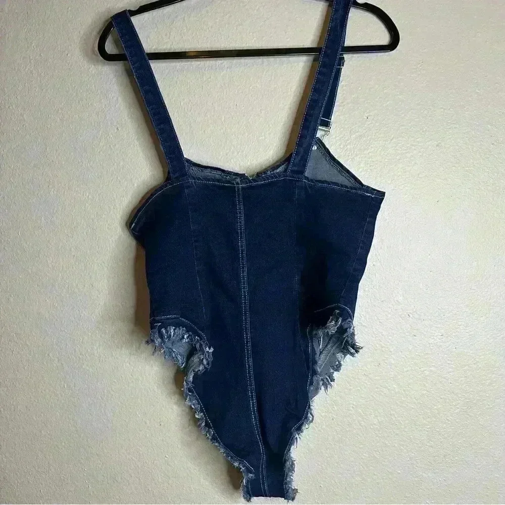 SHEIN Jean Bodysuit - Picture 2 of 5